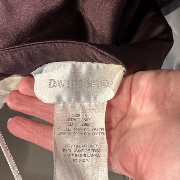 Dark Brown Satin Gown - Picture 3 of 3